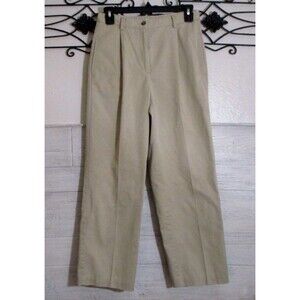 Liz Claiborne Kylie Khaki Pants Size 6 Beige Pockets Tapered Legs